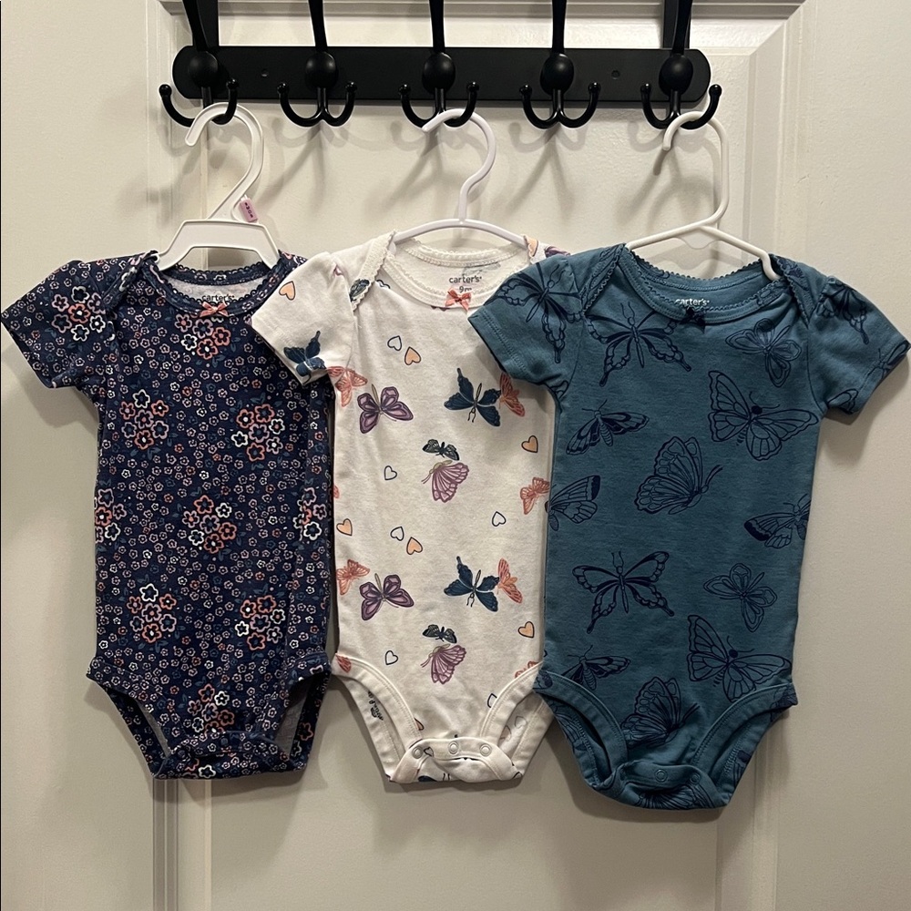 Carter's - Blue and White Bodysuits